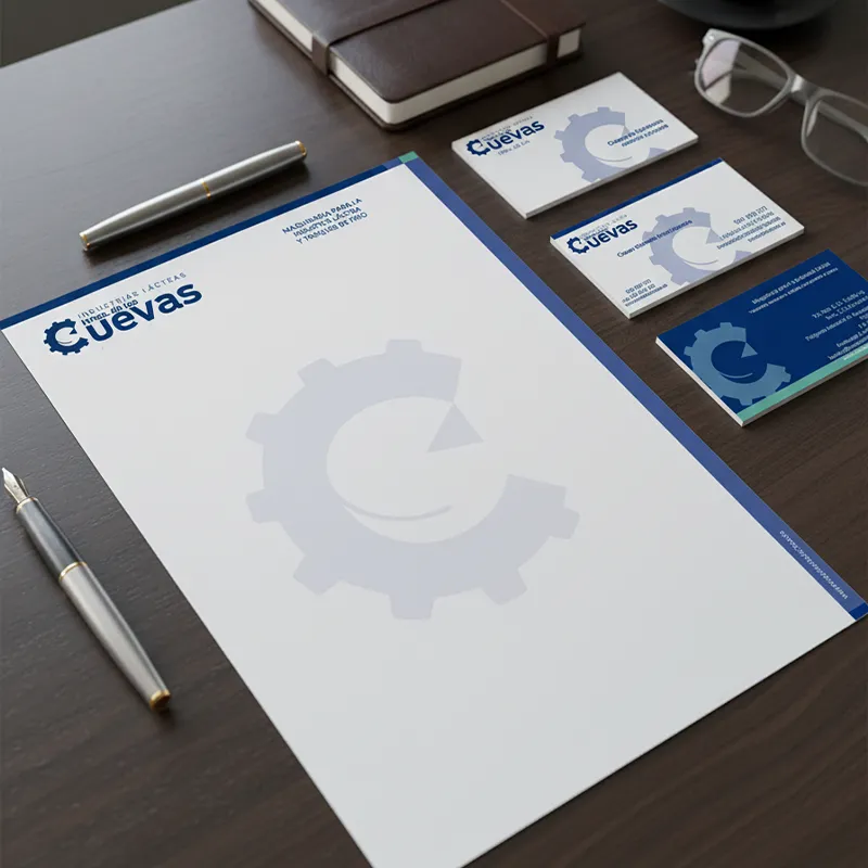 diseno logo Maquinarias Lacteas Hnos de las Cuevas edlh_Estudio_de_la_huerga_diseño_gráfico